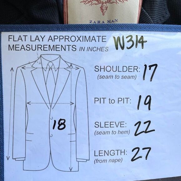 Zara Man Sport Coat Mens Size 42 Black Single Breasted Slim Textured Blazer - Picture 10 of 16